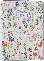 Kokonote Botanical Wild Flowers A4 File Folder | 13.4 x 10 inches - 34 x 25.5 cm | 3 Flap Folder | Document Organizer | School Folder | Document Folder | Cute Stationery