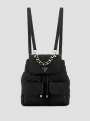GUESS Black Giully Flap Backpack