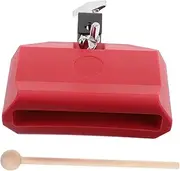 COSMEVIVI Cowbell Percussion Instrument Drum Stick Bag Holder Block Pear Cow Bells for Sporting Events Cowbell Instrument Temple Block Drum Dial Cowbell with Stick Wood Block Instrument