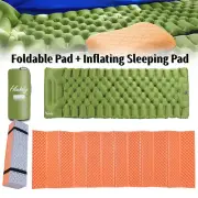 Closed Cell Foam Proof Foldable Sleeping Pad + Green Self-Inflating Sleeping Pad