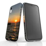 For iPhone XR Case Armoured Tough Cover,Sailing Sunset
