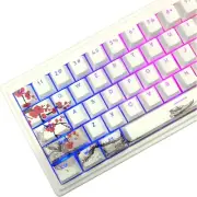 129 Key Double Shot Backlit Keycaps - Custom Plum Blossom Cherry Profile Set