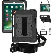 Catzon C-Robot Tablet Case Rugged Heavy Duty Shockproof Stand Cover For iPad Mini 1/2/3/4/5 Air Pro 7.9"/9.7"/10.2"/11"-Black&Black