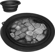 Face Ice Bath Bowl, Face Washing Tub, Foldable Silicone Wash Basin with Ice Tray, Facial Cold Plunge, Quick Cooling Facial Soak, SBlack SZRH