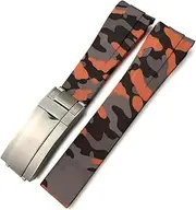 [BCMCBV] Rubber Silicone Watchband 20mm 21mm For Rolex Submariner GMT Daytona Explorer Green Watch Strap