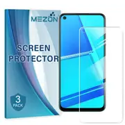 [3 Pack] OPPO A52 Ultra Clear Screen Protector Film by MEZON – Case Friendly, Shock Absorption (A52, Clear)