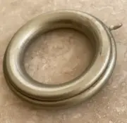 PACK OF TEN : Rings For 2” Wood Pole for Window Drapes - Silver