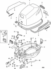 Mercury Marine Outboard Motor 5 Horsepower HP Parts List Diagram / Catalog !