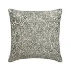Grey Jacquard Bead Embroidery Textured 16"x16" Throw Pillow Cover-Ashen Splatter