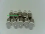 10 Pinball 6.3 Volt LED White Frosted Replacement Bulbs 44/47 Bayonet Base BA9S