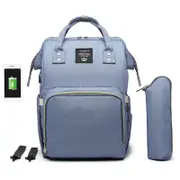 Large Capacity Baby Bag Diaper Bag Maternity Bag Mommy Bag Nappy Bag Stroller Bag with USB Charging Port,Blue