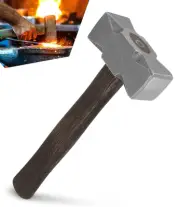 Blacksmith 2.2LB Handmade Square Forge Hammer, Farrier Knife Maker Forging Tool