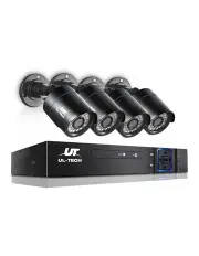UL-tech CCTV Security System 8 Channel DVR 4 Cameras 1080p