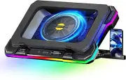 Turbofan Cooling Pad for Gaming Laptop. Infinitely Speed, Seal Foam + RGB Cooler