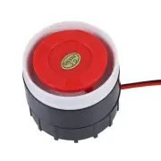 120dB DC 12V Mini Red Wired Horn Siren Sound Alarm System Warning Horn For H CHU