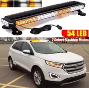 54 LED Strobe Light Bar Rooftop Double Side Emergency Warning For Ford Edge