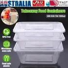 Reusable Takeaway Food Containers Plastic rectangular 500ml 650ml 750ml 1000ml