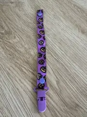 Dummy Clip | Pacifier Chain | Soother Holder | Purple Halloween Pumpkins