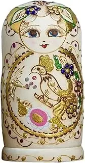 Russian Dolls Nesting Dolls Christmas Russian Nesting Dolls，Matryoshka Wood Stacking Nested Set 10 Pcs Handmade Gift Matryoshka Dolls Stacking Dolls