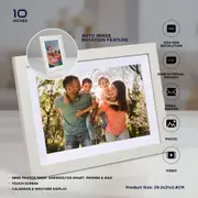 Smart Digital Frame Touch Screen White 10Inch