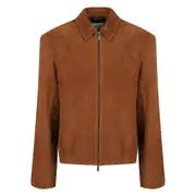 [Calvin Klein] Calvin Klein Suede Bomber Jacket M BROWN