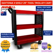Daytona Tool Trolley Cart Workshop Storage 3 Shelf Portable Wheels Heavy Duty