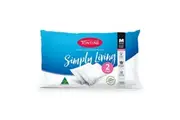 2pc Tontine 46x72cm Simply Living Cotton Pillow Medium Profile Home Bedding WHT