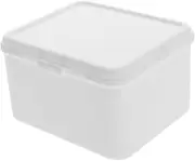 Trading Card Organizer Plastic Storage Box with Hinged Lid for Beads and Collectible Cards Minimalist Design and Convenient Access White