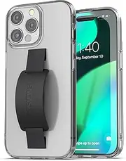 Encased Finger Loop Case Designed for iPhone 15 Pro Max with Hand Strap Grip Phone Holder (Crystal Clear)