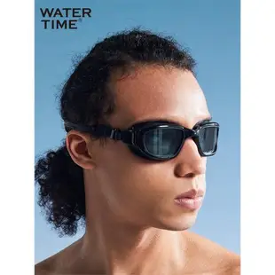WaterTime泳鏡防水防霧高清大框男女游泳眼鏡近視眼鏡帽套裝專業