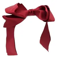 在飛比找PChome24h購物優惠-Charme 韓國熱賣品 雙層緞帶大蝴蝶結 髮圈 紅色