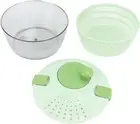 Hand Crank Salad Spinner Plastic Time Saving Fast Mixing Washable Rotatable Vegg