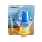 Baby Shark Bathtub Fun Body Wash & Stacking Cups 6 Piece Ocean Berry Scented 3+
