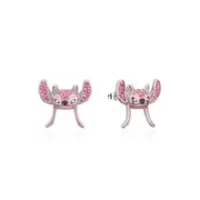 Couture Kingdom Disney Lilo and Stitch Crystal Angel Stud Earrings Silver