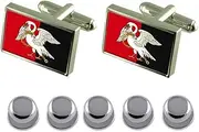 [Select Gifts] Shirt Dress Studs Buckinghamshire County England Flag Cufflinks