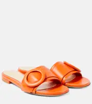 [Gianvito Rossi] Gianvito Rossi Leather mules AU 6 orange