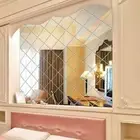 Mirror Stickers Decals Home Mosaic Square Tiles Toilet 15*15cm Wall Decor