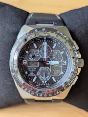 Citizen Skyhawk A-T Promaster Chronograph JY8149-05E GMT Black Dial Men's Watch