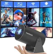 Mini Projector with Wifi and Bluetooth, 180° Rotatable Portable Projector, 130"