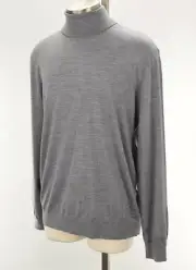 Z ZEGNA Mens Medium Gray Merino Wool Turtleneck Sweater XXL NWT