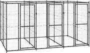VRAXO Outdoor Dog Kennel Steel 7.26 m² -65KG,3082261