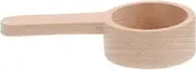 TOVINANNA Elegant Salt Spoon Short Round Japanese Bath Salt Scoop Wooden Kitchen Spoon Coffee Scoop Present for Daily Use