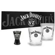 Jack Daniels Bar Essentials - Spirit Glasses, Jigger, Bar Runner