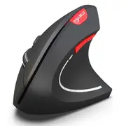 T29 Bluetooth 3.0 Wireless Bluetooth 6-Keys 2400 Dpi Adjustable Ergonomics Optical Vertical Mouse(Black)