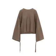 [Max Mara] Max Mara-Brown Frais Balloon Virgin Wool Pullover-Donna S STAND