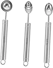 Alipis 3pcs Stainless Steel Melon Baller Ice Cream Spoon Dessert Ball Maker Melon Ball Scoop
