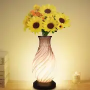 Multi-Functional Glass Vase Lamp, Murano Vintage Hand Blown Glass Table Lamp,...