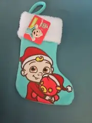 NWT Cocomelon JJ & Teddy Bear 9" Mini Christmas Stocking Ruz