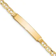 7 Inch 14K Anchor Id Bracelet