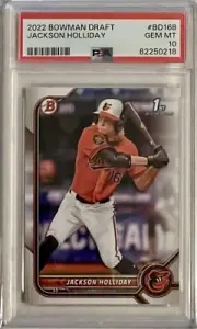 (10) 2022 Bowman Draft Jackson Holliday Paper Prospect #BD168 PSA 10